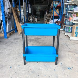 Bộ khay nhựa nuôi cá 2 tầng màu xanh dương