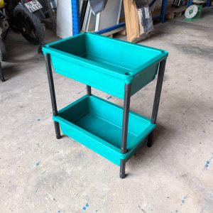 Bộ khay nhựa nuôi cá 2 tầng màu xanh lá