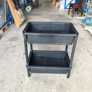 Bộ khay nhựa trồng rau 2 tầng màu đen