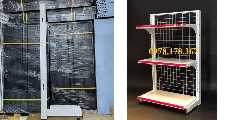 Kệ siêu thị đặt ở đâu trong tiệm tạp hoá cho hợp lý?