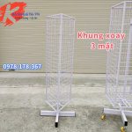 Khung lưới xoay đa năng 3 mặt treo phụ kiện cao cấp