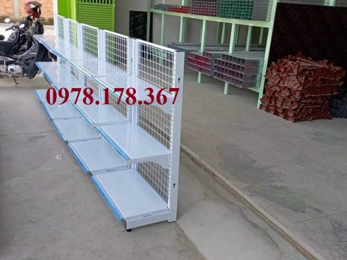 Kệ Siêu Thị Đơn Lưng Lưới Trưng bày Tạp Hóa