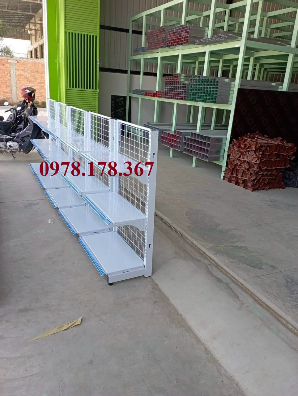 Kệ Siêu Thị Đơn Lưng Lưới Trưng bày Tạp Hóa