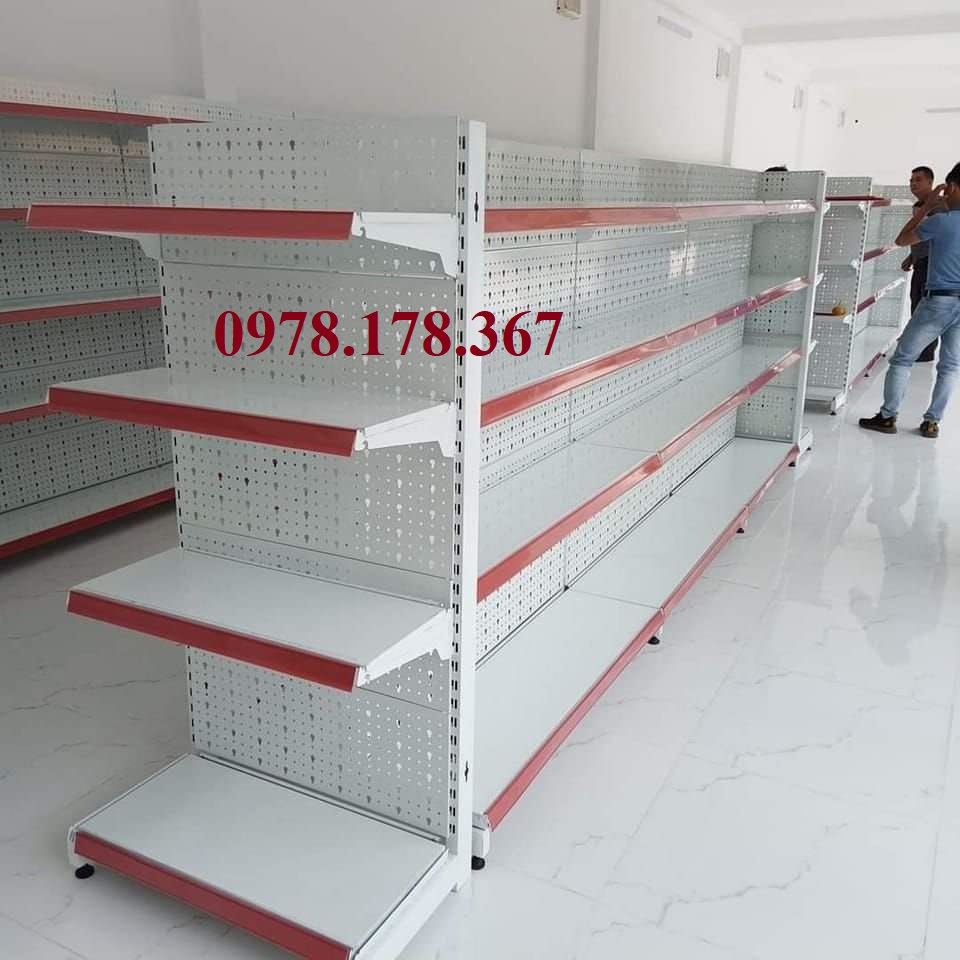 Kệ siêu thị lưng tôn lỗ Vinatech cao cấp – D70 x C1.5m x 4 tầng
