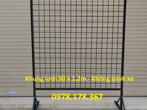Khung lưới 1.2mx90 - màu Đen, không bánh xe