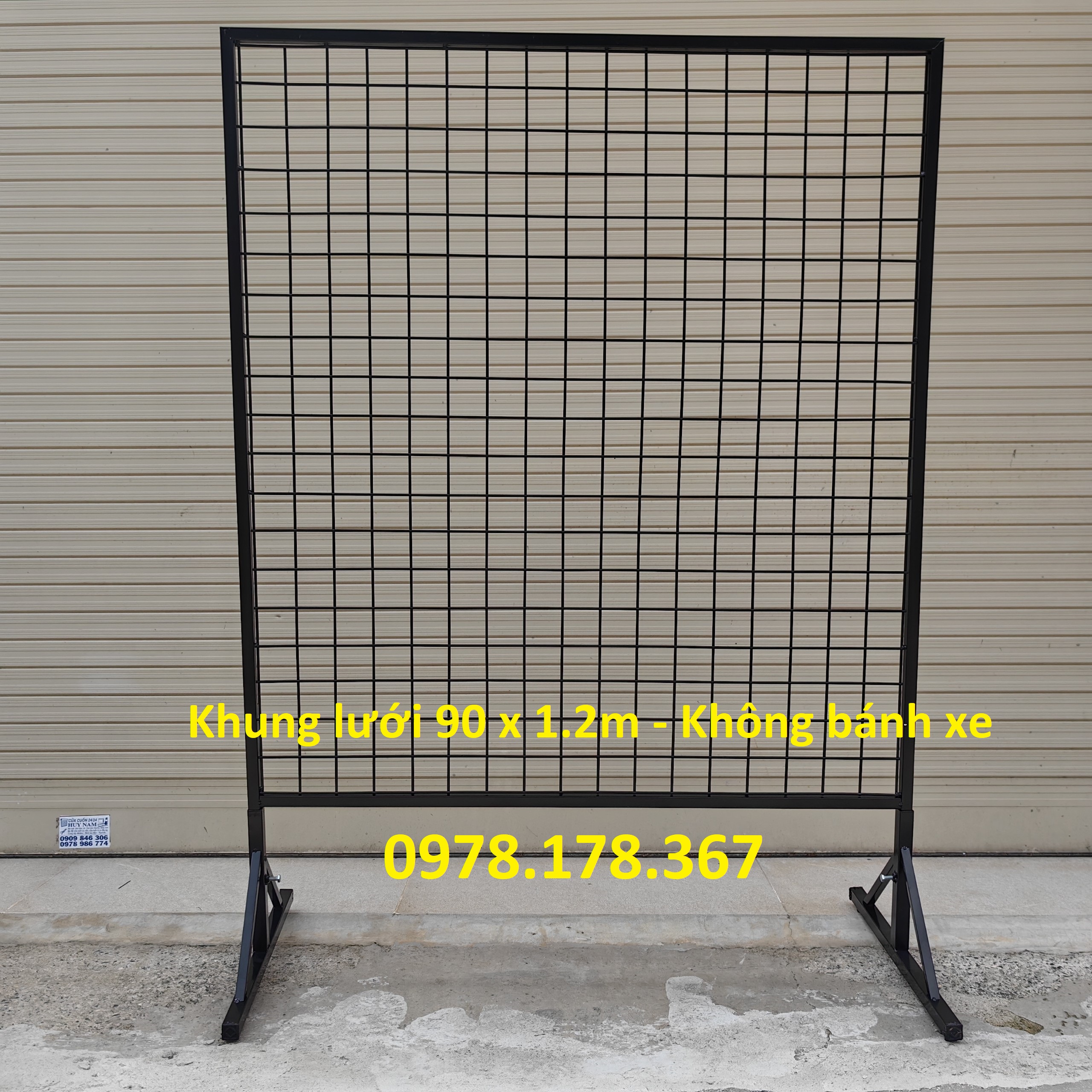 Khung lưới 1.2mx90 - màu Đen, không bánh xe