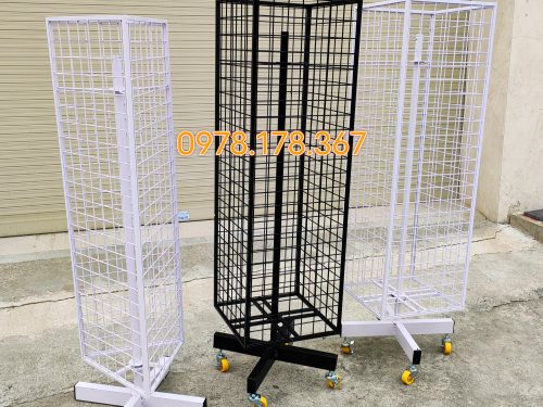 Khung xoay đa năng 3 mặt, 4 mặt cài móc treo phụ kiện