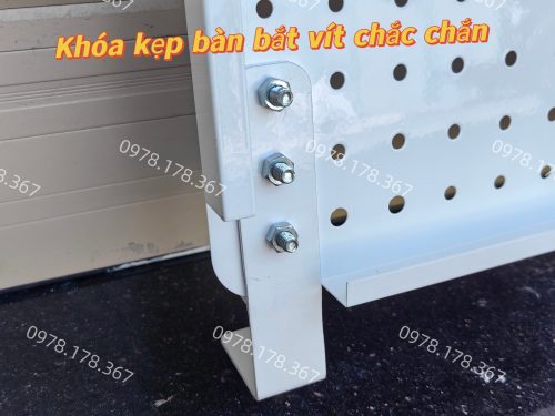 Bảng Pegboard Kẹp Bàn Lỗ Vuông Treo Đồ Nail, Mỹ Phẩm