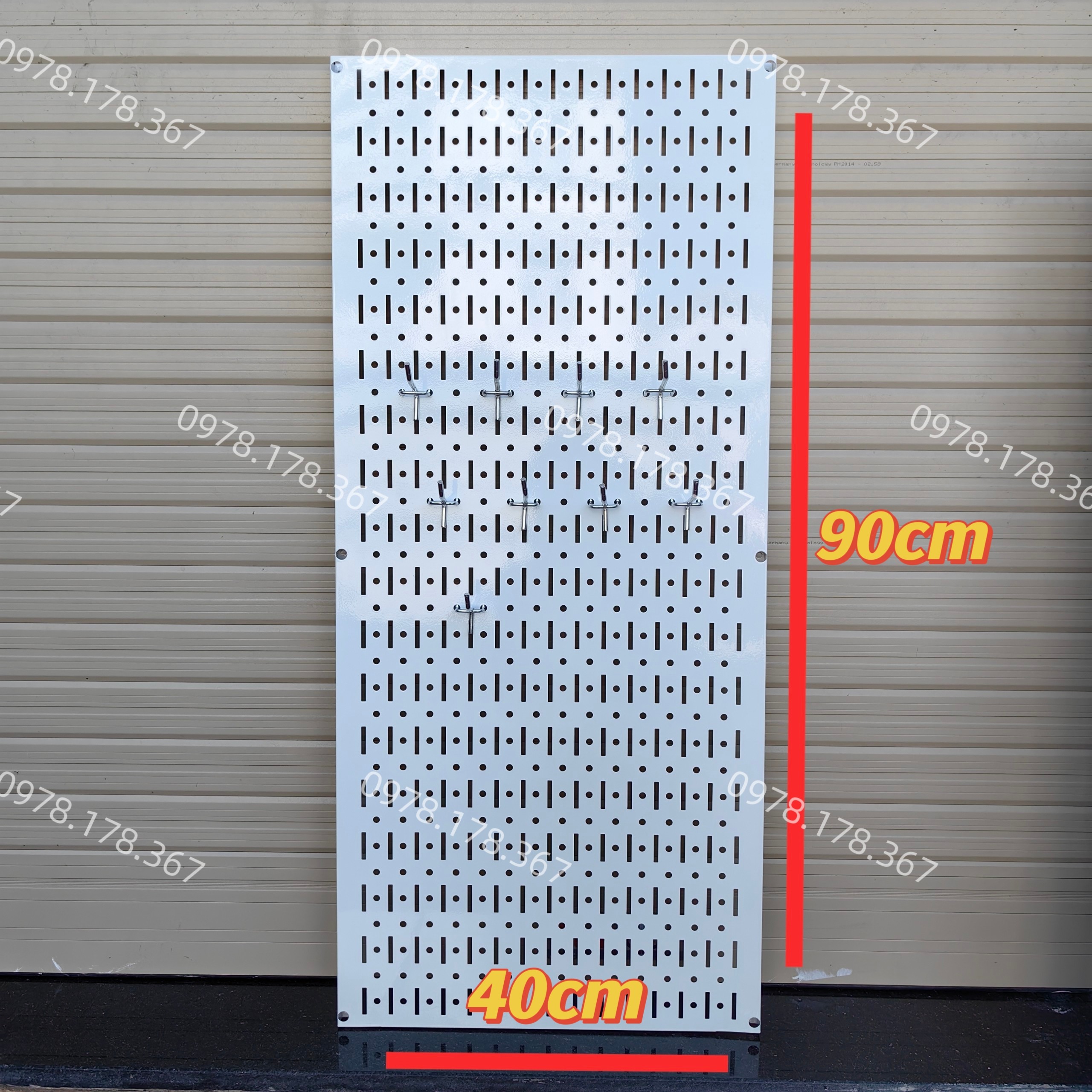 {80×40, 90×40} Bảng Pegboard treo phụ kiện sơn tĩnh điện cao cấp