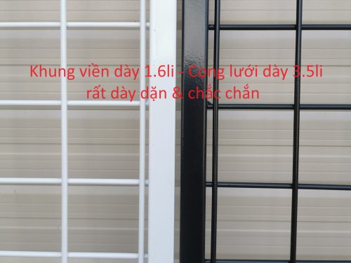 Khung lưới có viền treo phụ kiện sơn tĩnh điện cao cấp