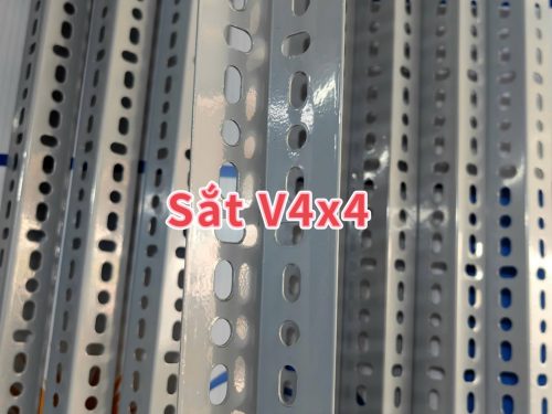 Sắt V4x4 dùng lắp ráp kệ sắt V lỗ đa năng