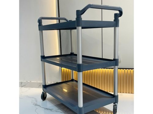 Xe Đẩy Thức Ăn 3 Tầng – Xe Phục Vụ Dọn Chén Dĩa Nhà Hàng