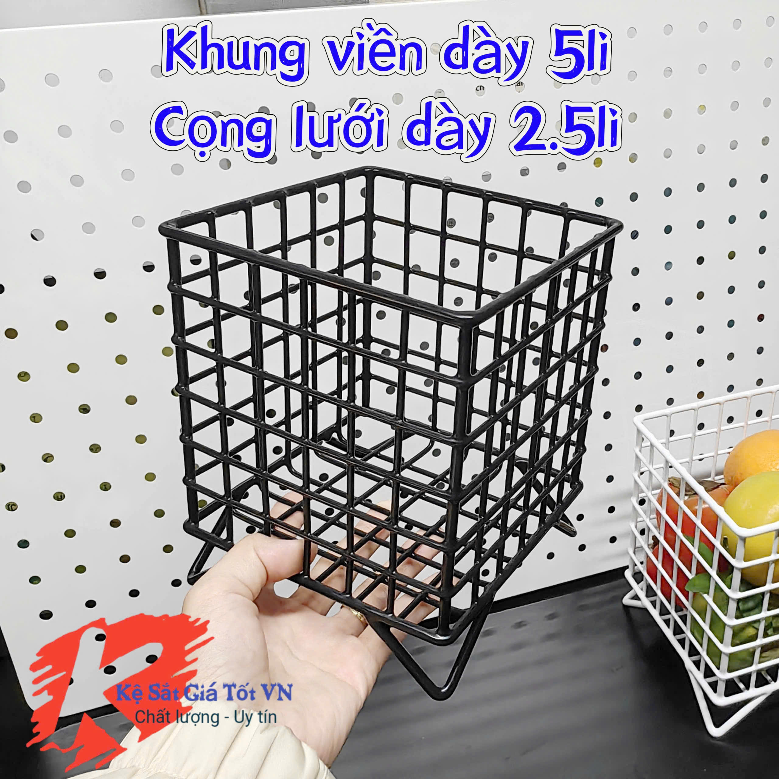 Giỏ sắt nhúng nhựa cao cấp