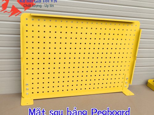 Bảng Pegboard Màu Vàng Để Bàn Cài Móc Treo Phụ Kiện Đa Năng Cao Cấp