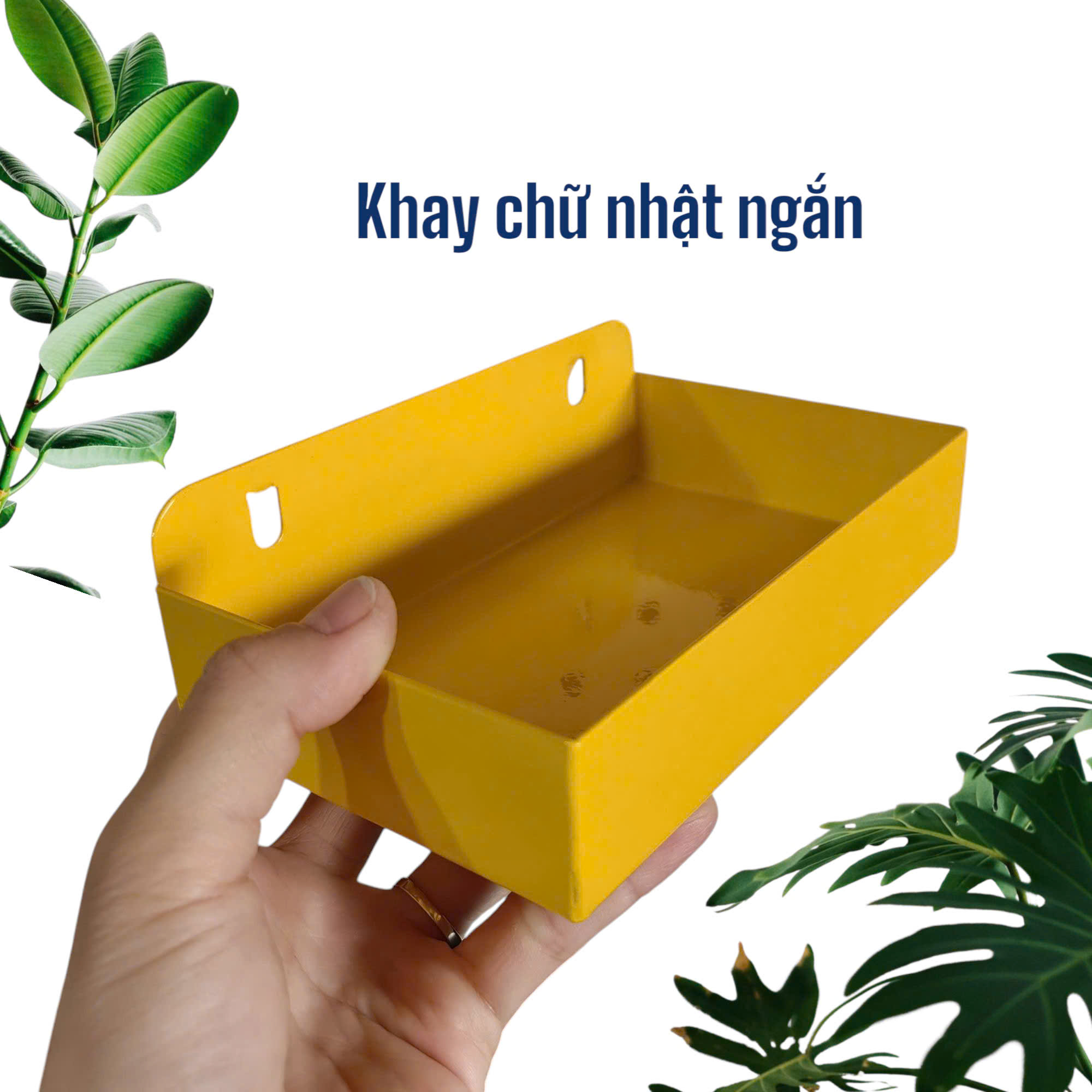 {Màu Vàng} Hộp vuông, Khay chữ nhật, Khay L đựng đồ – Phụ kiện cài bảng Pegboard cao cấp