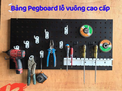 Bảng Pegboard Lỗ Vuông Treo Đồ Trang Trí, Đồ Nghề Tiện Ích