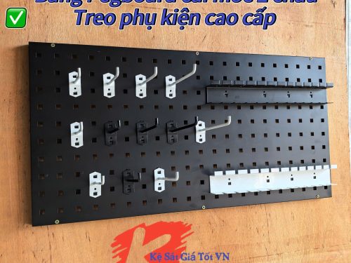 Móc 2 Chấu Cài Bảng Pegboard Lỗ Vuông Treo Đồ Tiện Lợi