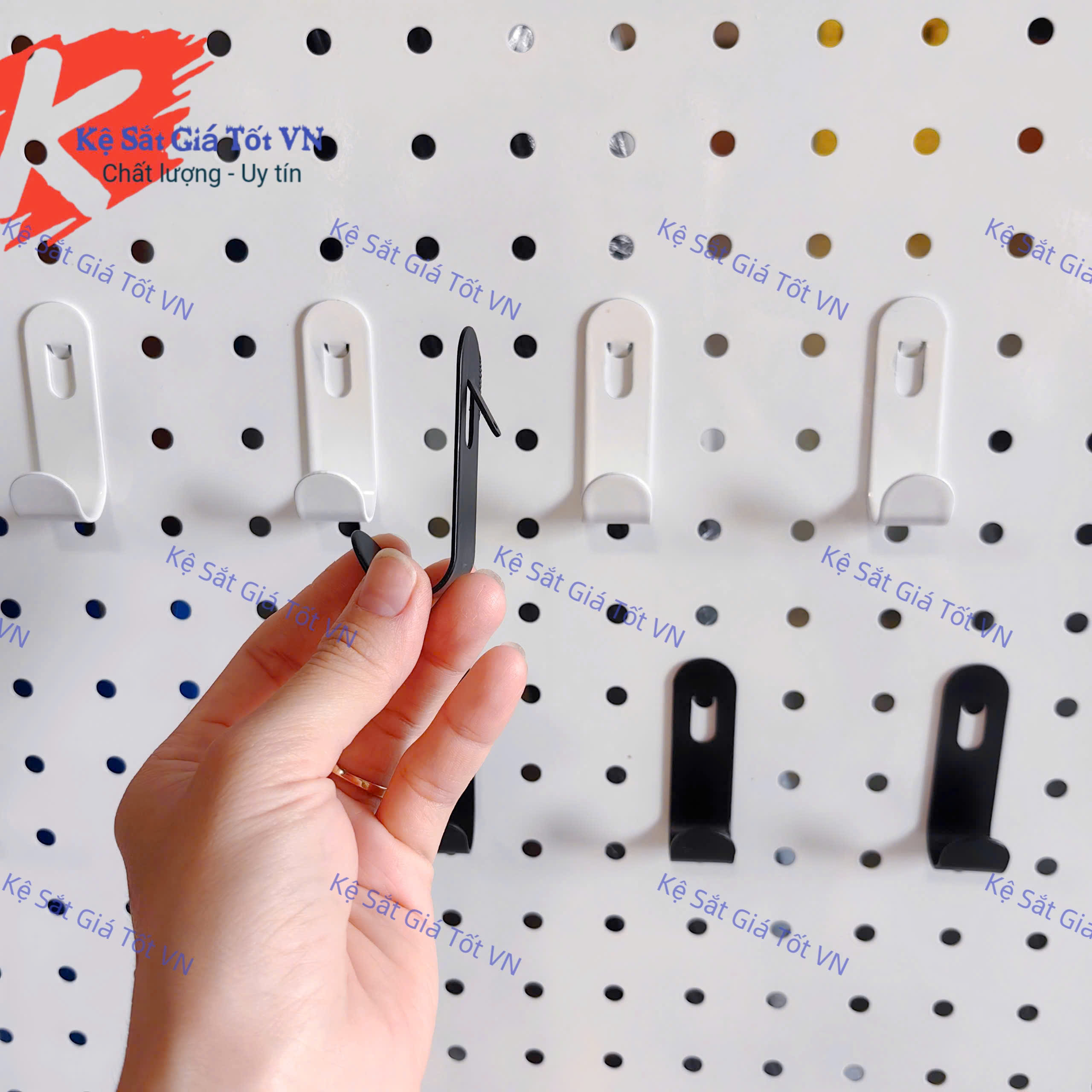 Móc Chữ J Pegboard Sơn Tĩnh Điện – Treo Đồ Bền Chắc