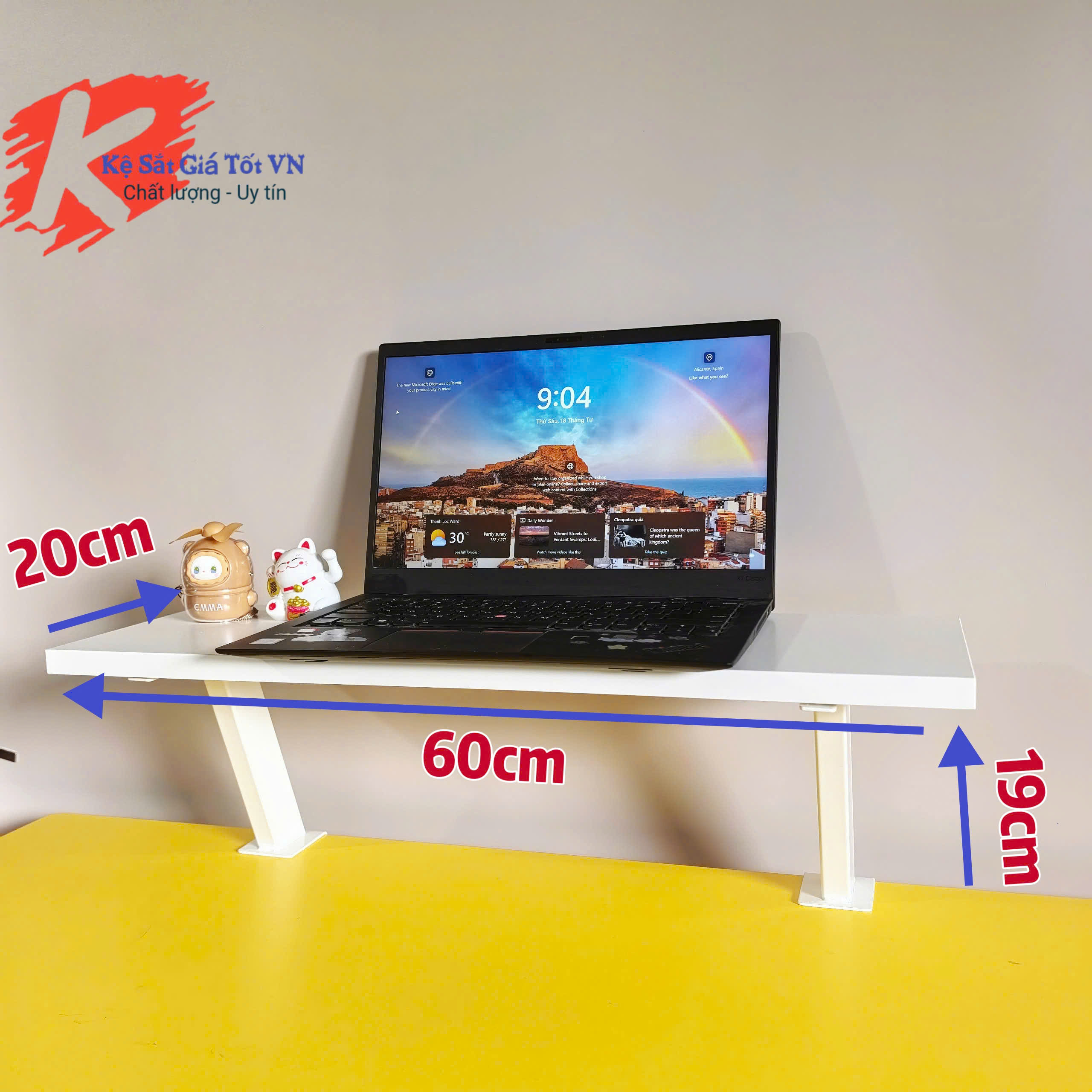 Giá sách kẹp bàn Decor góc làm việc đa năng
