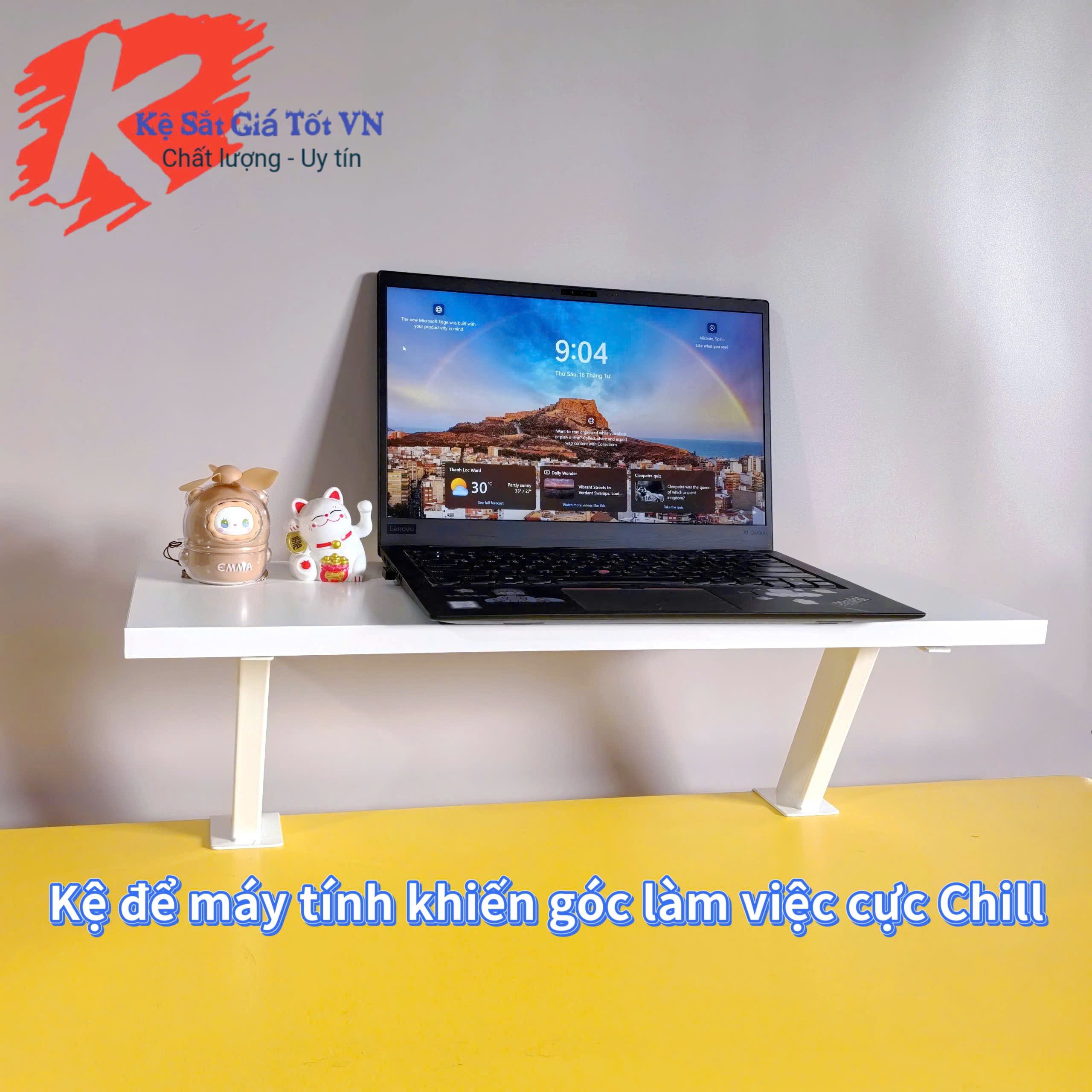 Kệ để máy tính kẹp bàn cao cấp
