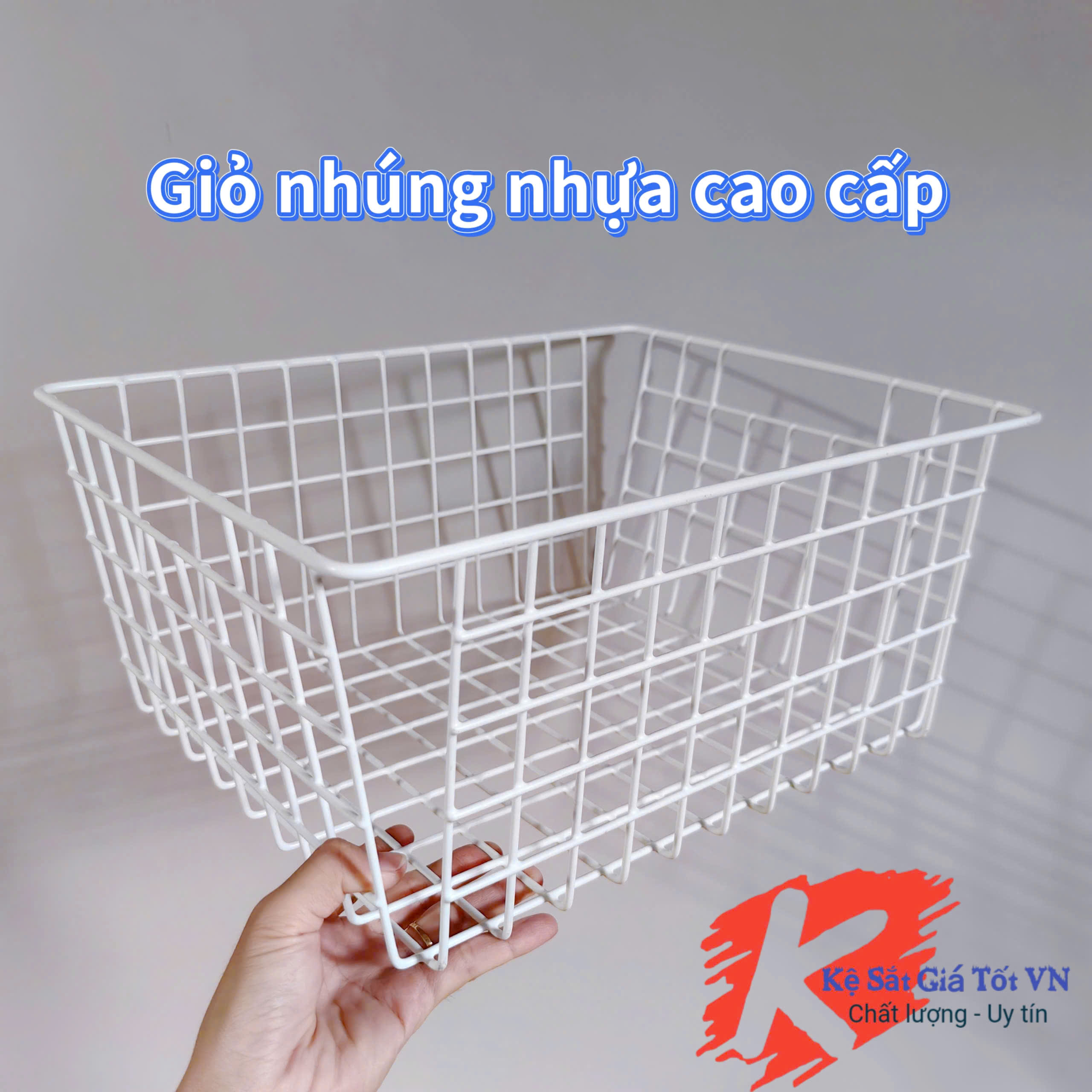 Rổ sắt nhúng nhựa đựng đồ đa năng
