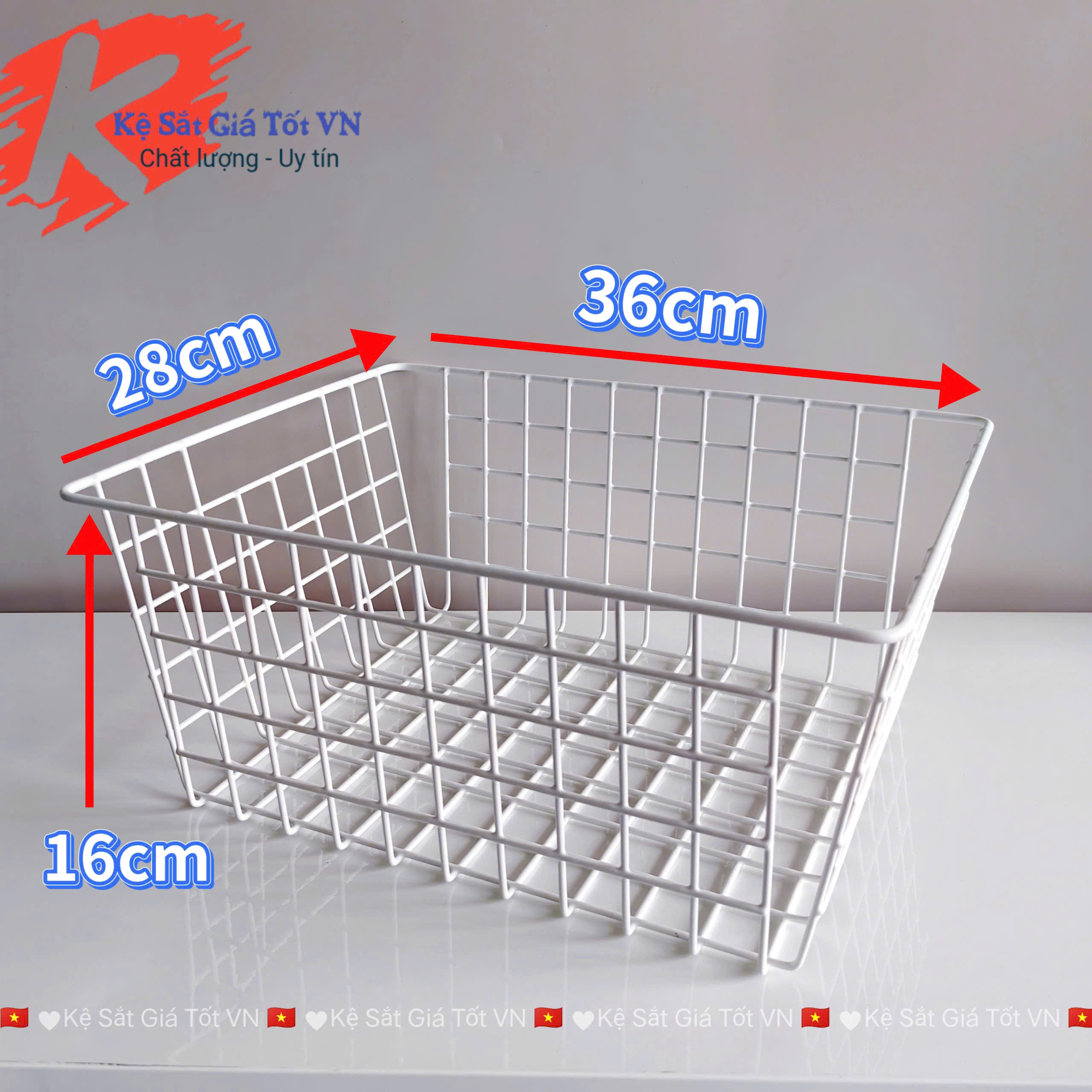 Rổ sắt đựng chén dĩa, trái cây đa năng