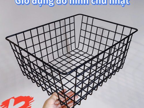 Giỏ sắt đựng đồ hình chữ nhật - Dài 36cm