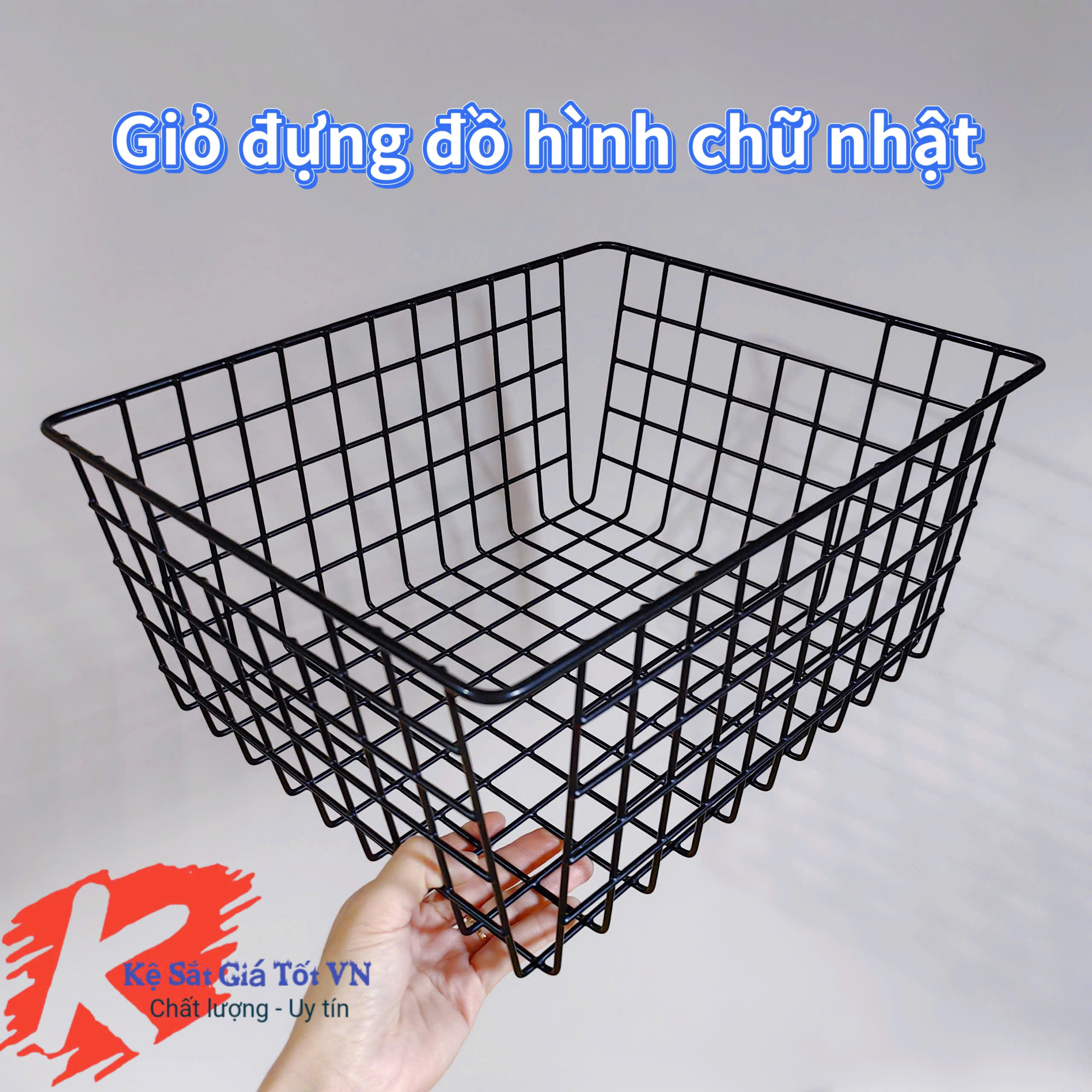 Giỏ sắt đựng đồ hình chữ nhật - Dài 36cm