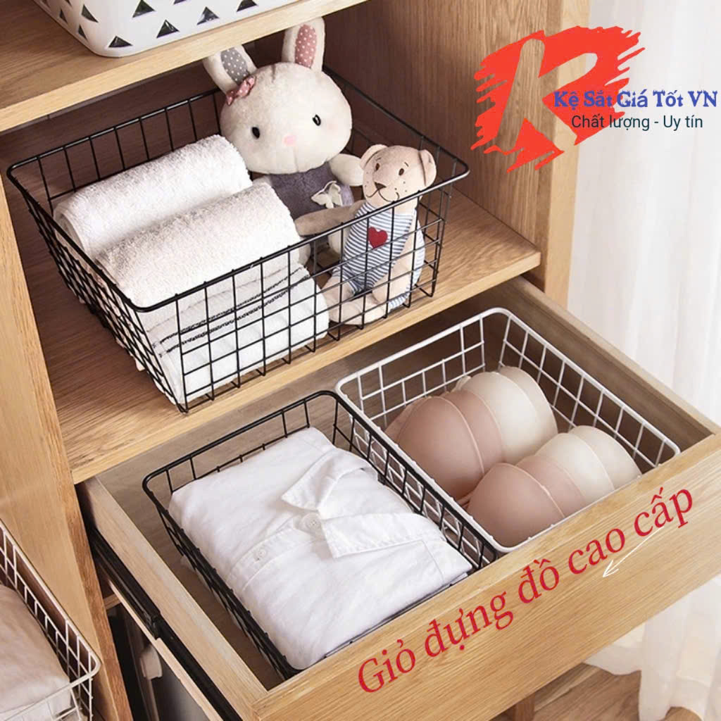 Giỏ sắt đựng đồ hình chữ nhật - Dài 36cm