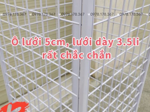 Kệ xoay 4 mặt cài móc treo phụ kiện