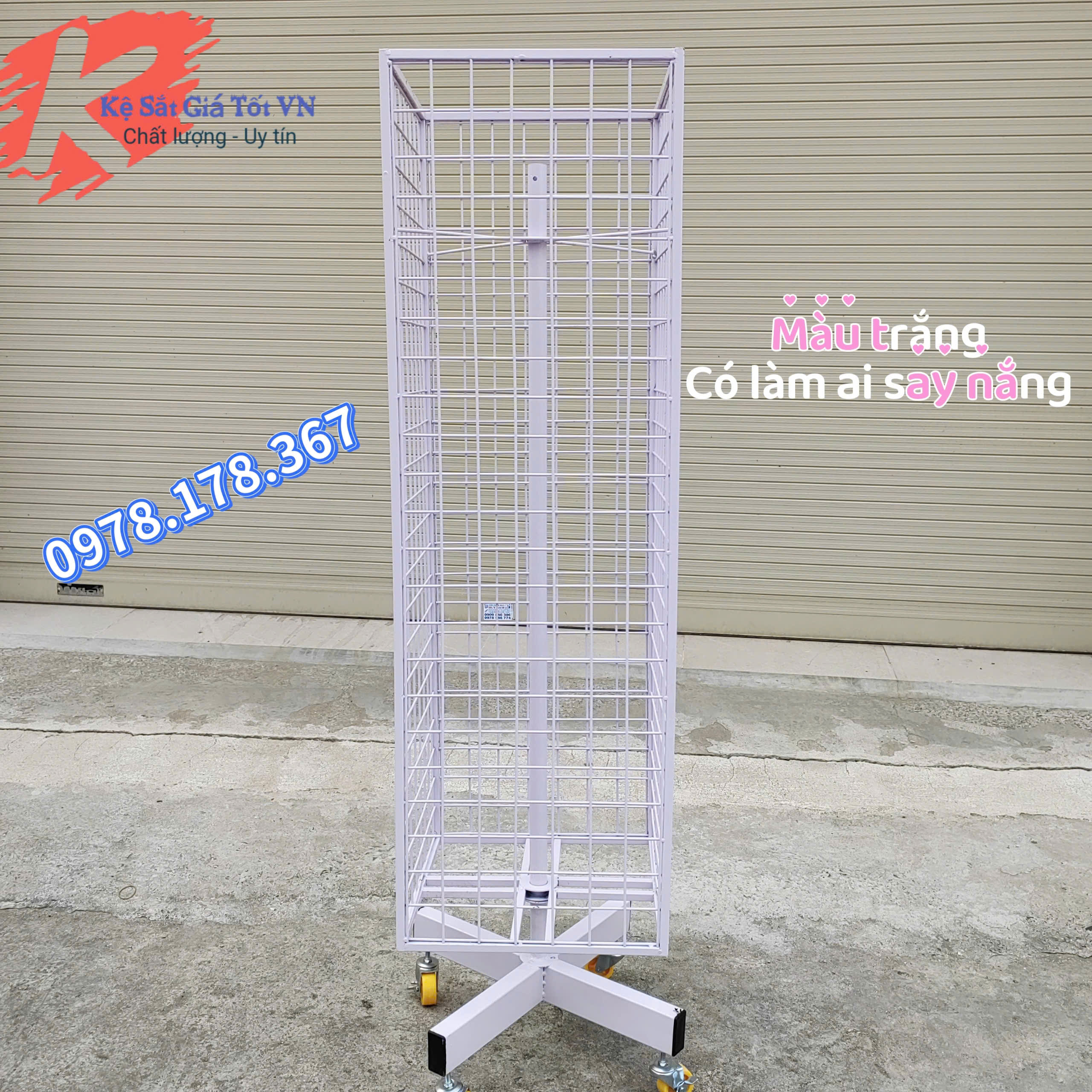 Kệ xoay đa năng 4 mặt treo phụ kiện cao cấp