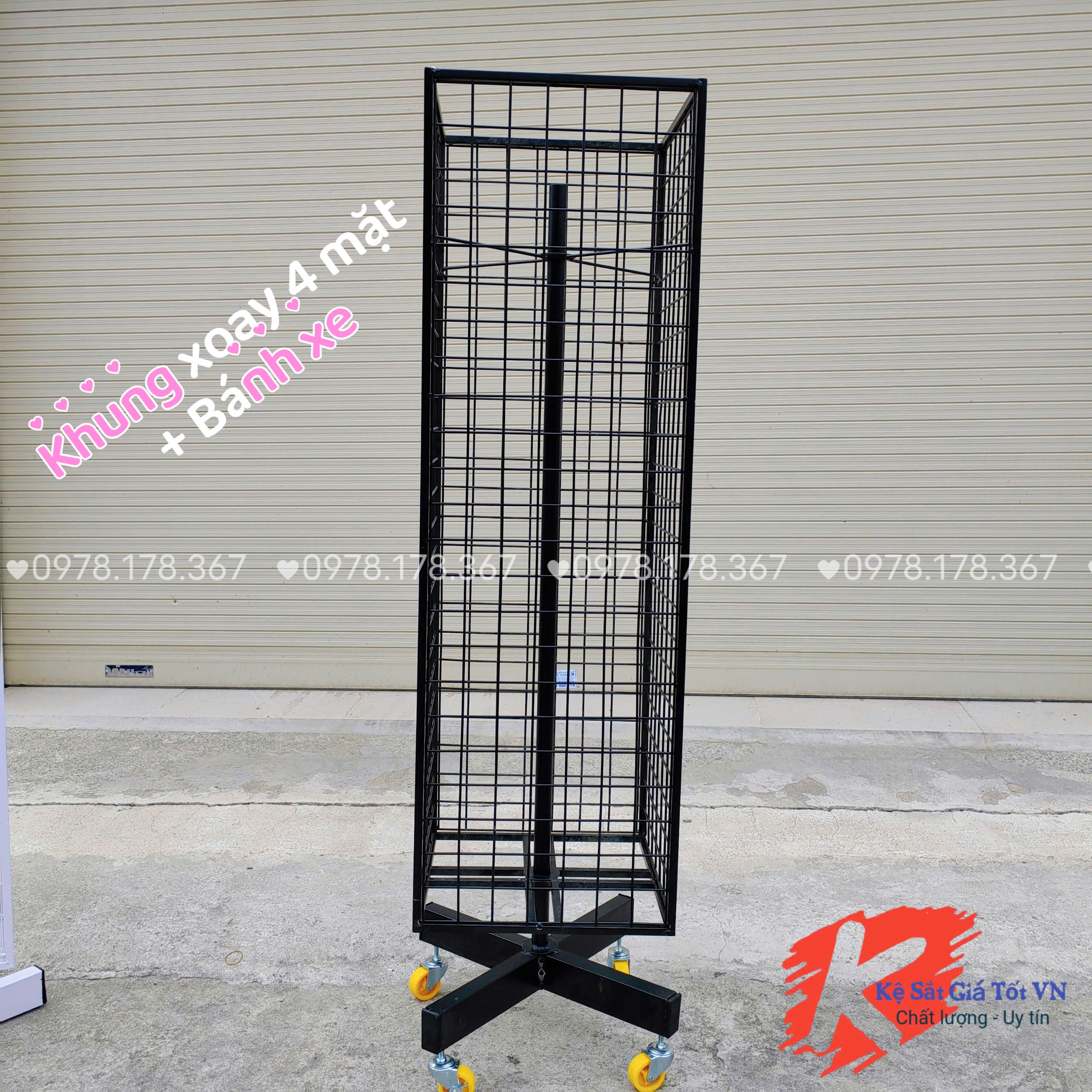 Kệ xoay đa năng 4 mặt treo phụ kiện cao cấp