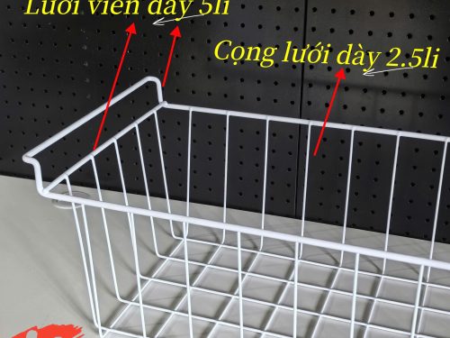 Giỏ sắt nhúng nhựa đựng chén dĩa, trái cây
