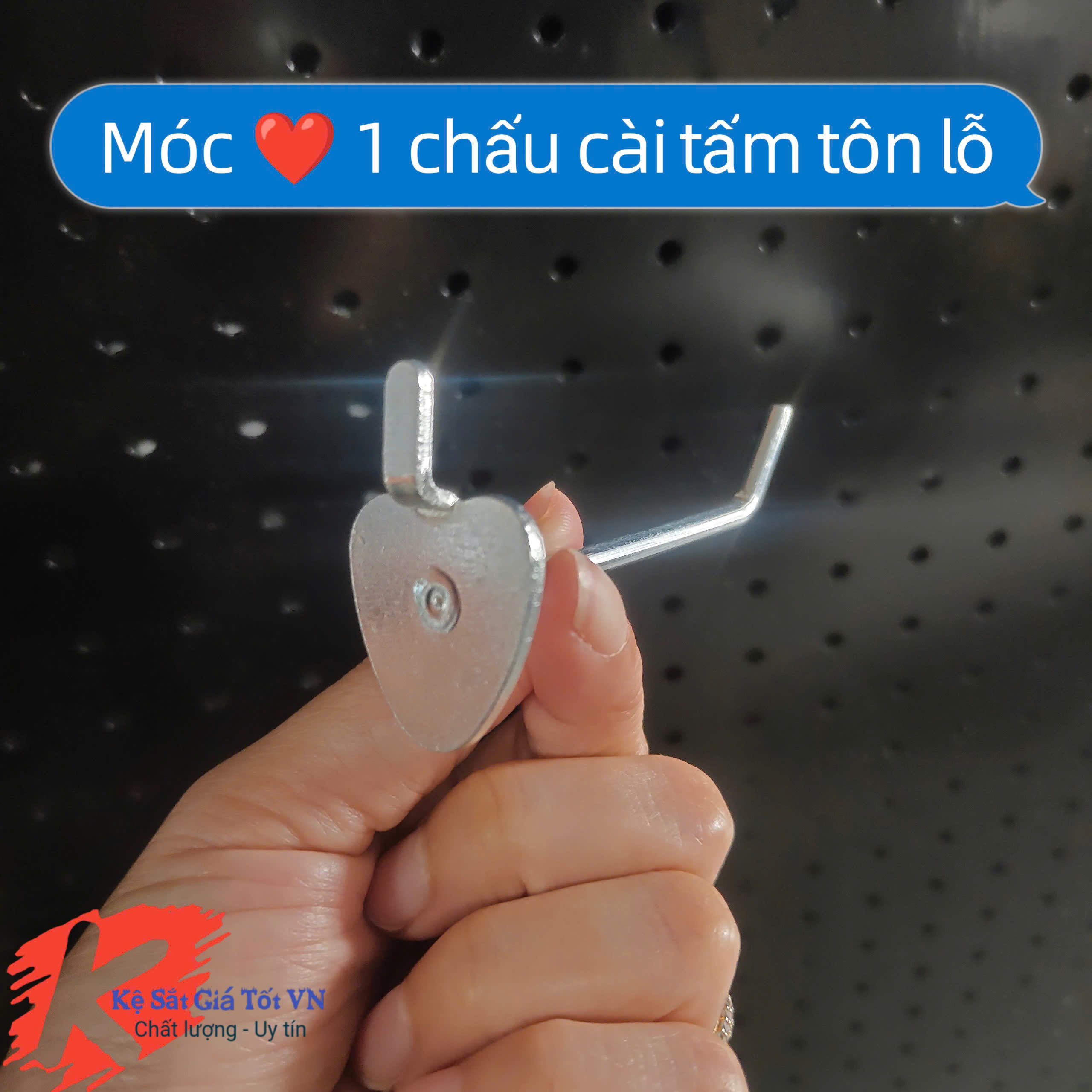 Móc trái tim 1 chấu treo phụ kiện đa năng
