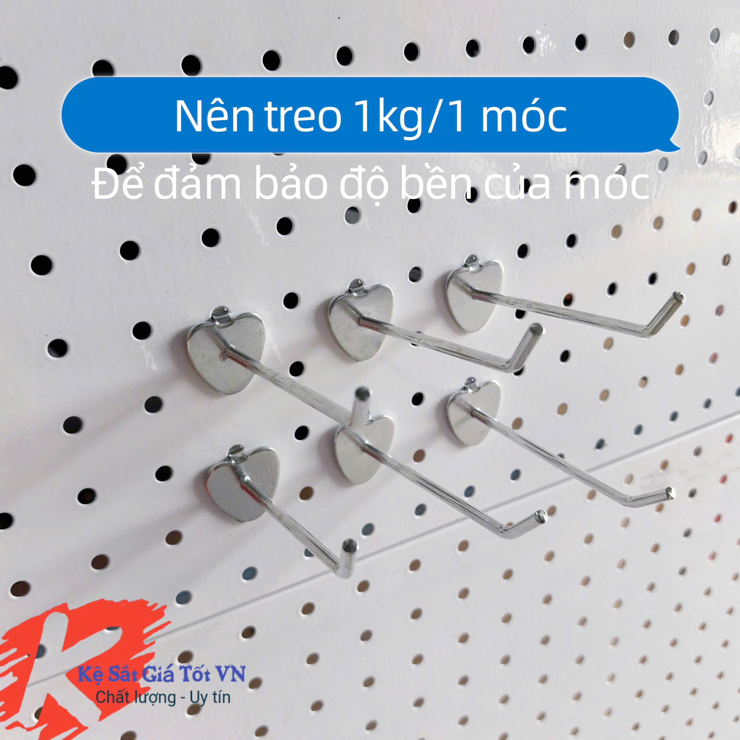 Móc trái tim 1 chấu mạ xi