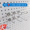 Móc trái tim 1 chấu cài bảng Pegboard cao cấp