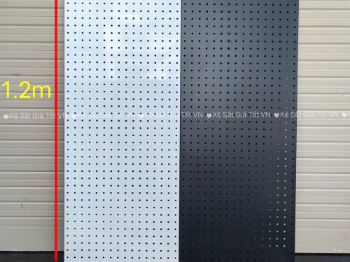 Tấm tôn đục lỗ - Bảng Pegboard cài móc treo phụ kiện