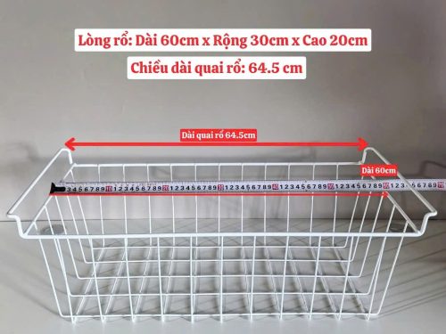 Giỏ sắt nhúng nhựa cao cấp - Dài 65cm