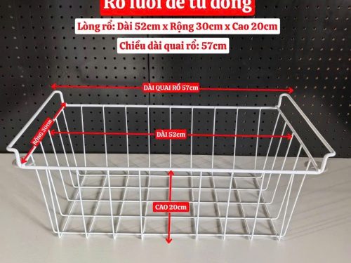 Giỏ để tủ đông bảo quan thực phẩm - dài 57cm