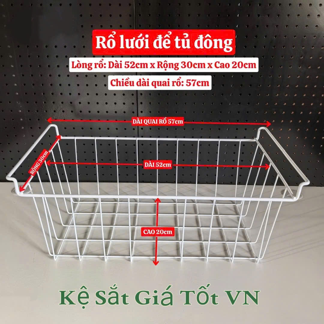 Giỏ để tủ đông bảo quan thực phẩm - dài 57cm