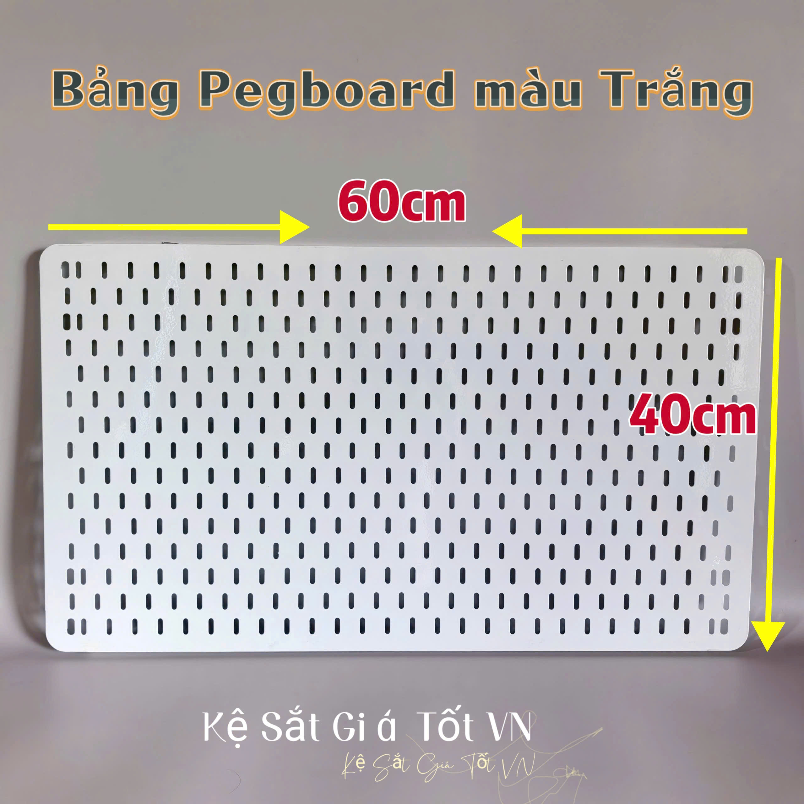 Bảng Pegboard Lỗ Dọc treo phụ kiện