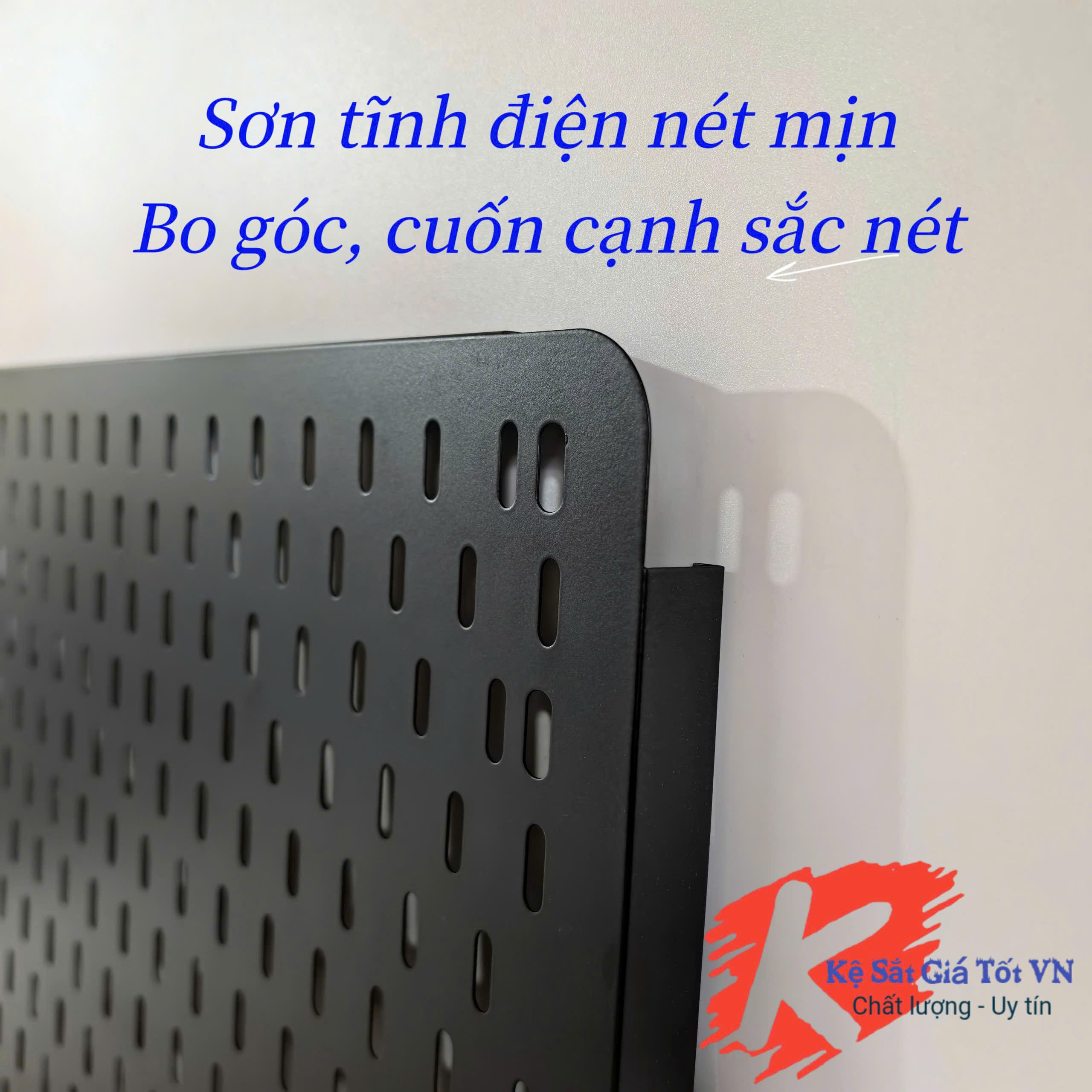 Bảng Pegboard lỗ dọc treo phụ kiện, sơn tĩnh điện cao cấp