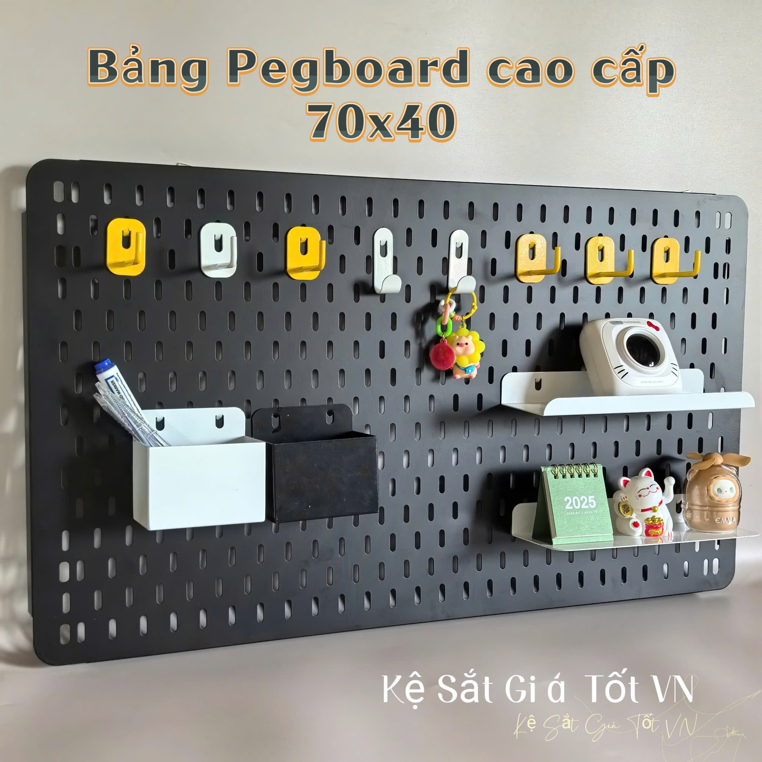 Bảng Pegboard Lỗ Dọc treo phụ kiện đa năng