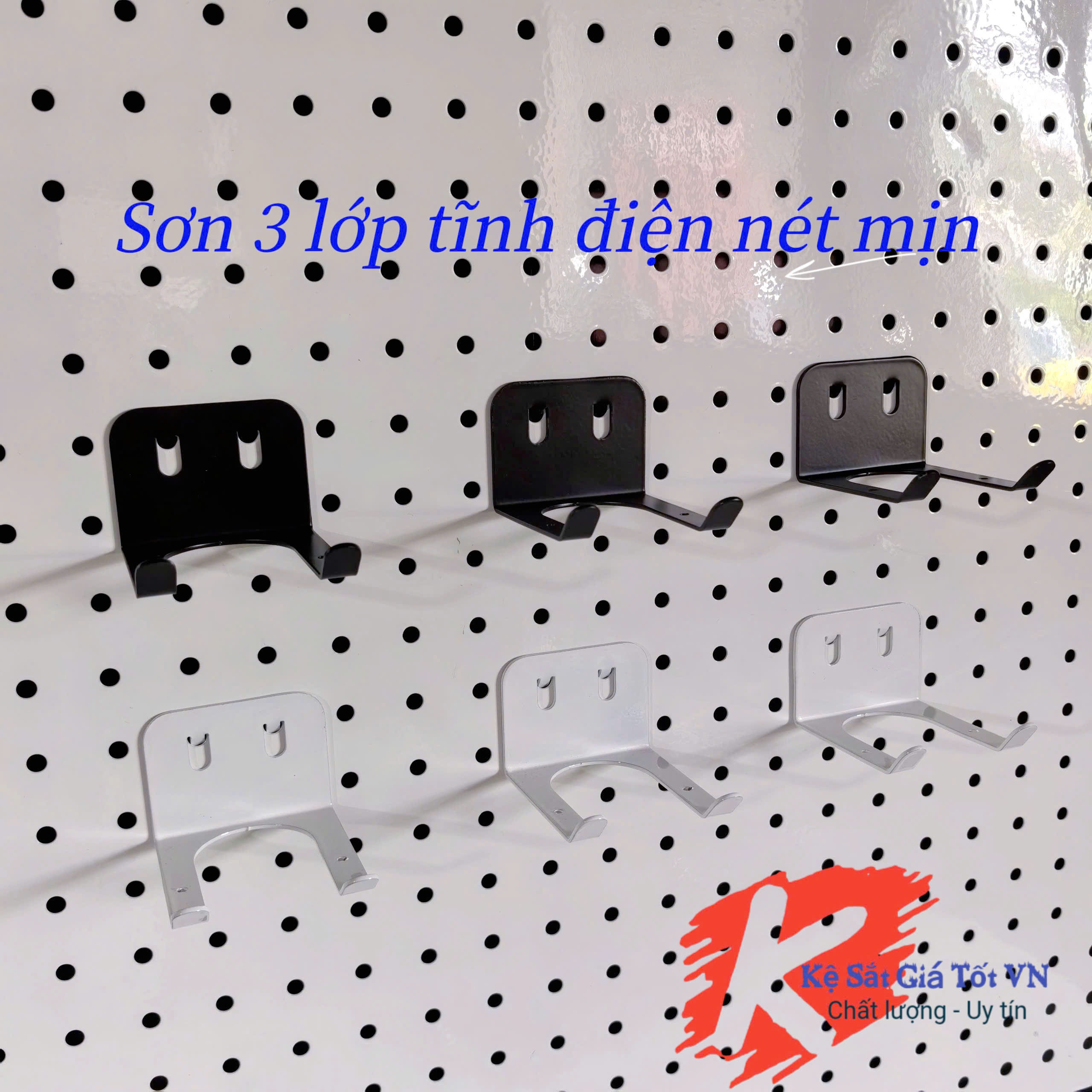 Móc treo chuột máy tính cài tấm tôn đục lỗ, cài bảng Pegboard cao cấp