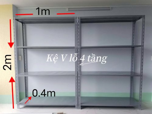 Kệ sắt V lỗ đa năng