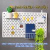 Combo bảng Pegboard gắn tường kèm phụ kiện Decor Trang Trí