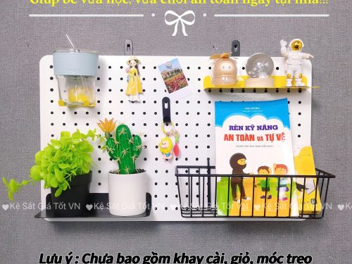 Bảng Pegboard 60x30 Kim Loại – Cài Móc Treo Gọn Gàng Đẹp Mắt