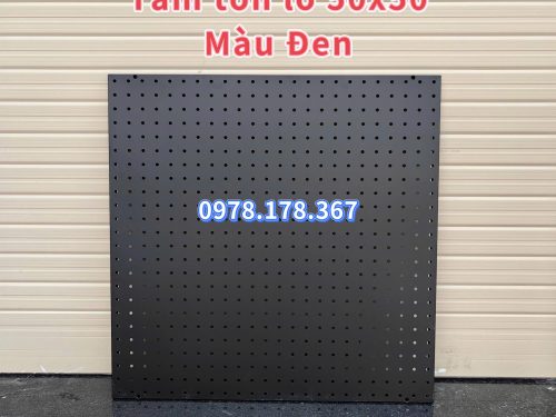 Tấm tôn đục lỗ 50x50 - sơn tĩnh điện màu đen
