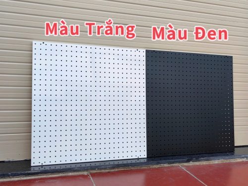 Tấm tôn đục lỗ bắt vít trực tiếp lên tường treo phụ kiện