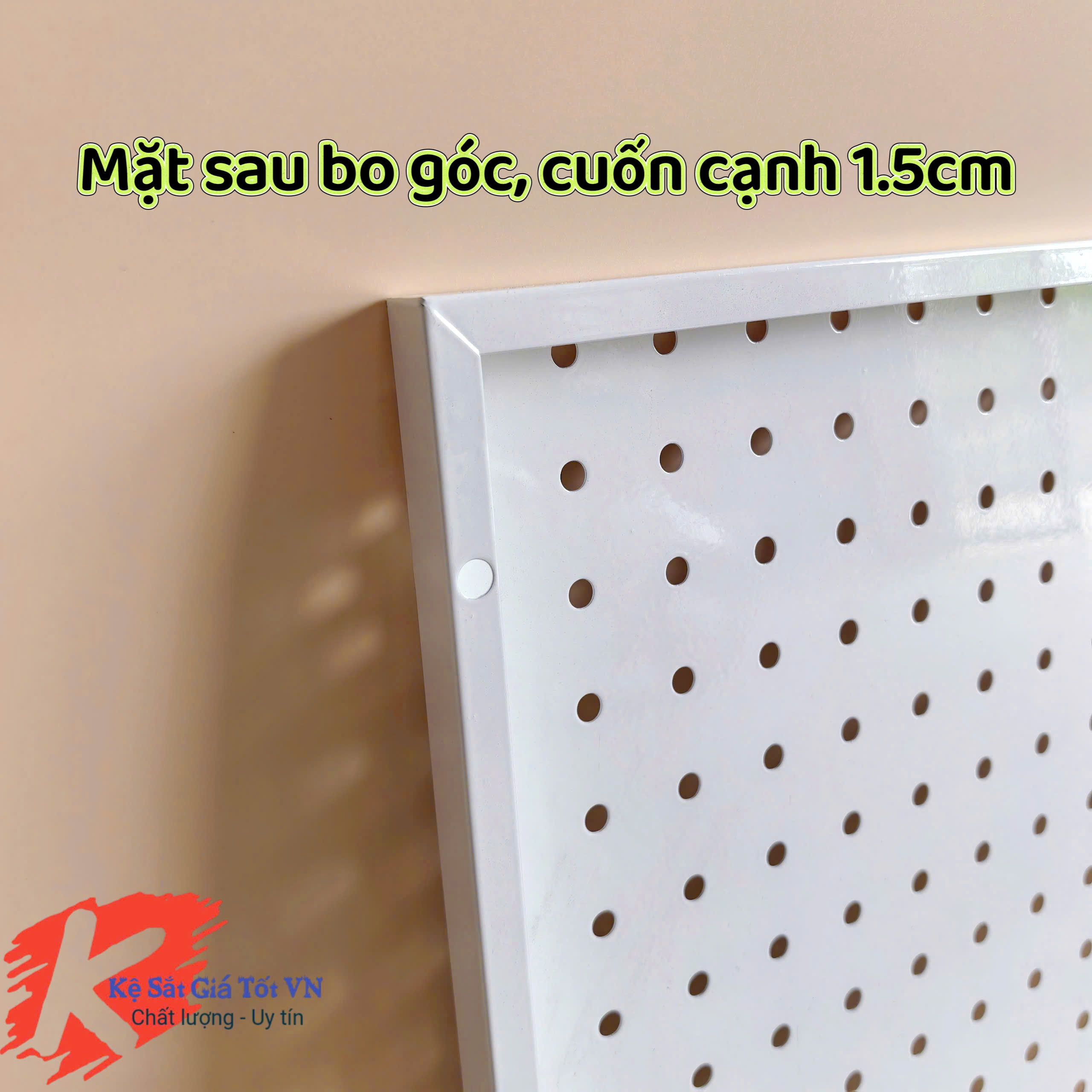 Bảng Pgeboard cạnh vuông treo phụ kiện đa năng Bảng Pegboard cao cấp treo phụ kiện đa năng